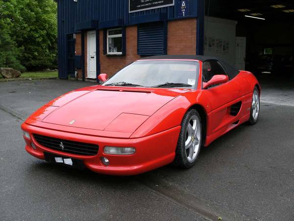 Bumper repair and respray of a Ferrari, colour-matched and finished in our low-bake oven.