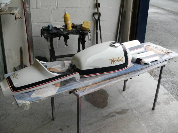 Custom paintwork prepared for a charity ball display, finished in our low-bake oven.